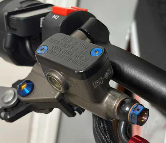 Ultra Bee Brake Master Cap Titanium Bolts